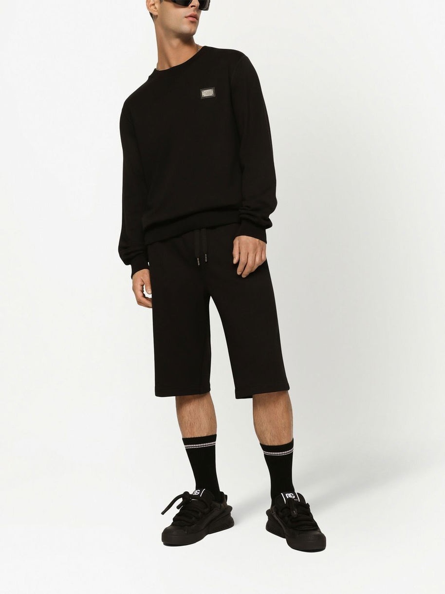 Dolce & Gabbana Logo Cotton Sweatshirt - Black