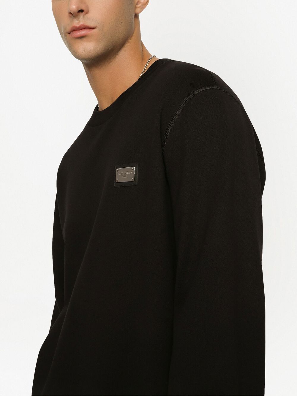 Dolce & Gabbana Logo Cotton Sweatshirt - Black