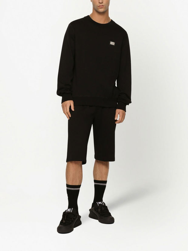 Dolce & Gabbana Logo Cotton Sweatshirt - Black