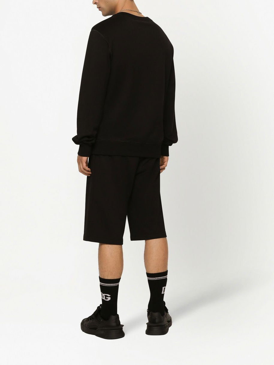 Dolce & Gabbana Logo Cotton Sweatshirt - Black