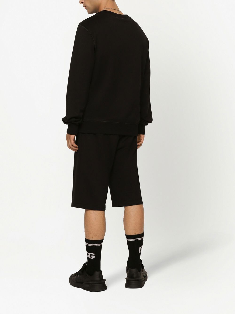 Dolce & Gabbana Logo Cotton Sweatshirt - Black