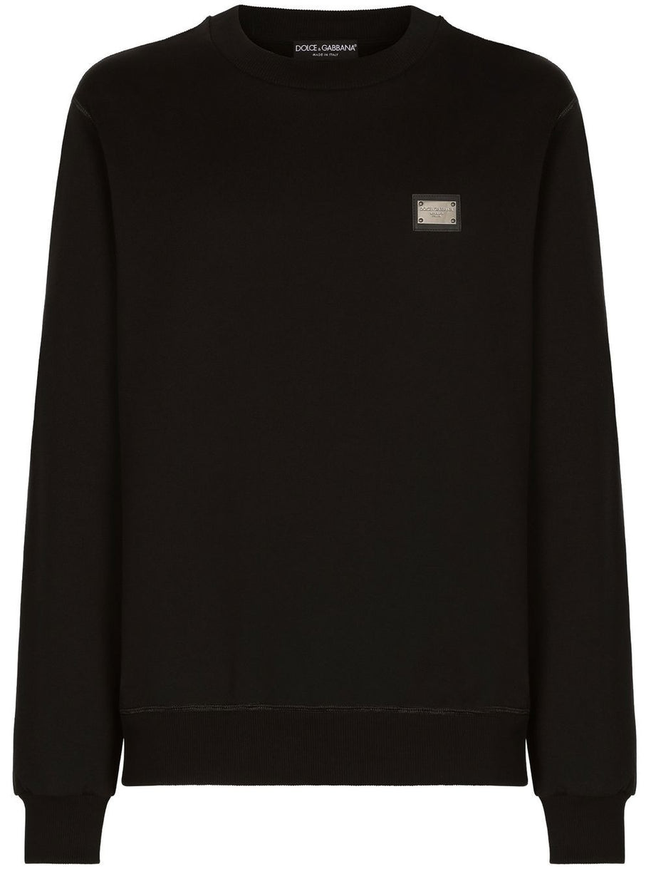 Dolce & Gabbana Logo Cotton Sweatshirt - Black