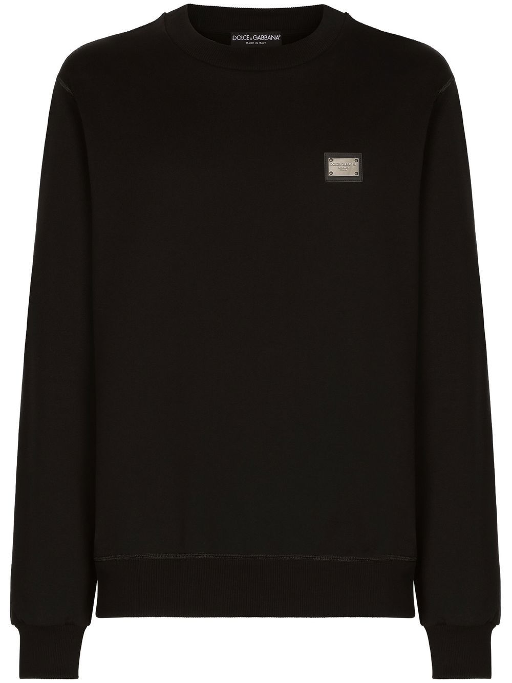 Dolce & Gabbana Logo Cotton Sweatshirt - Black