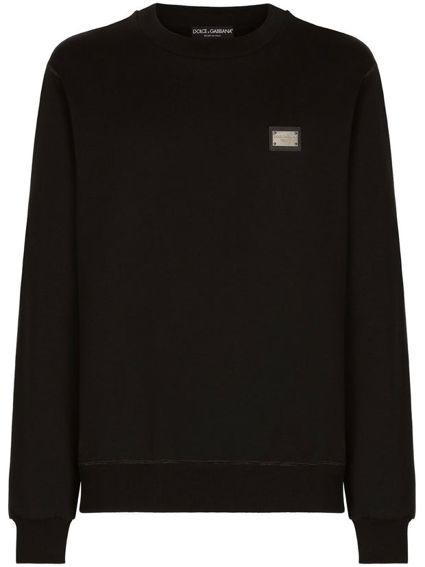 Dolce & Gabbana Logo Cotton Sweatshirt - Black
