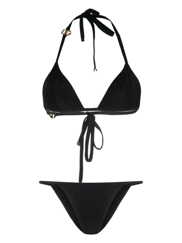 Dolce & Gabbana Riangle Bikini Set - Black