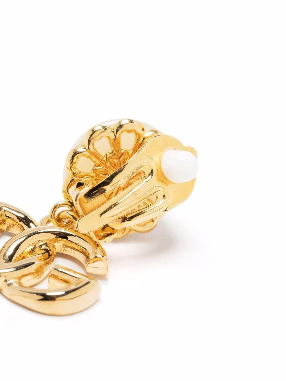 Dolce & Gabbana DG Logo And Pearl Earrings