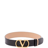 Valentino Garavani VLogo Signature Leather Reversible Belt