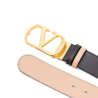 Valentino Garavani VLogo Signature Leather Reversible Belt