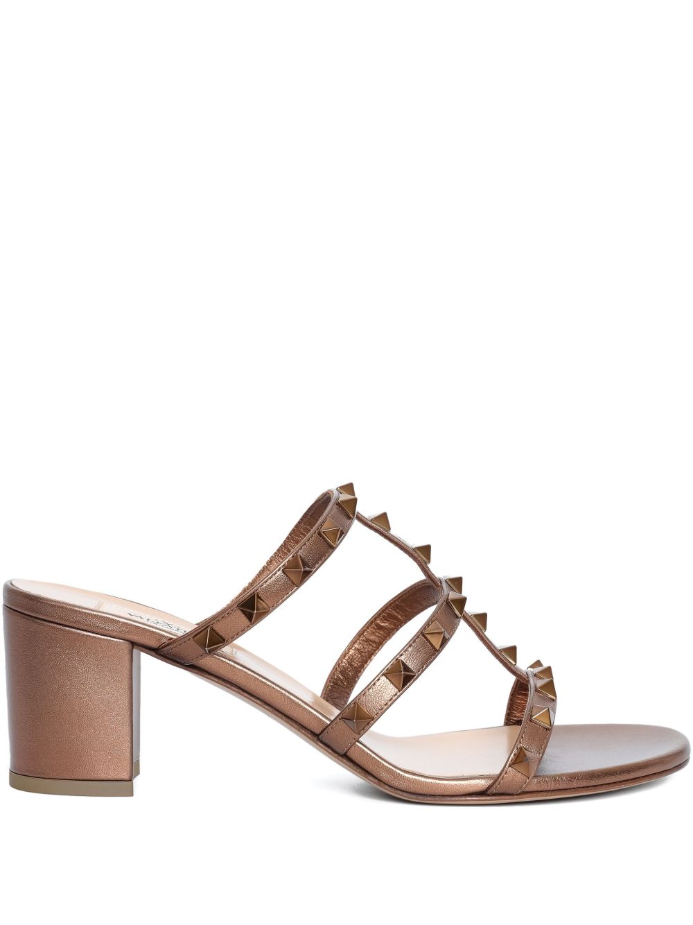 Valentino Garavani Rockstud Leather Sandals - Brown