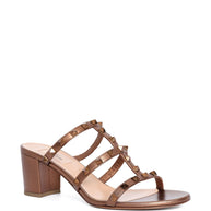 Valentino Garavani Rockstud Leather Sandals - Brown