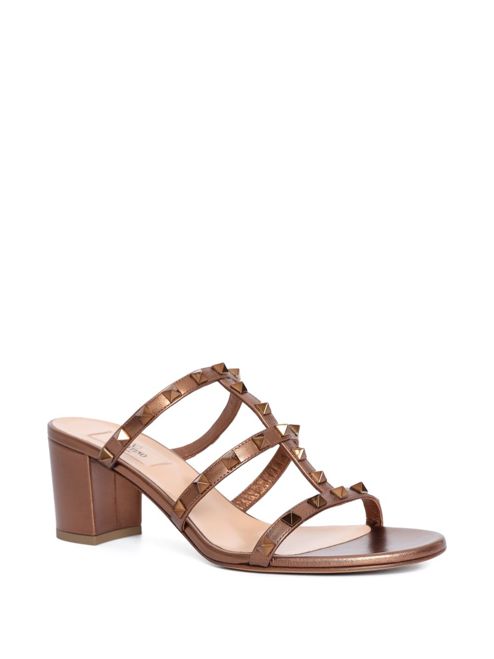 Valentino Garavani Rockstud Leather Sandals - Brown