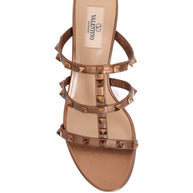 Valentino Garavani Rockstud Leather Sandals - Brown