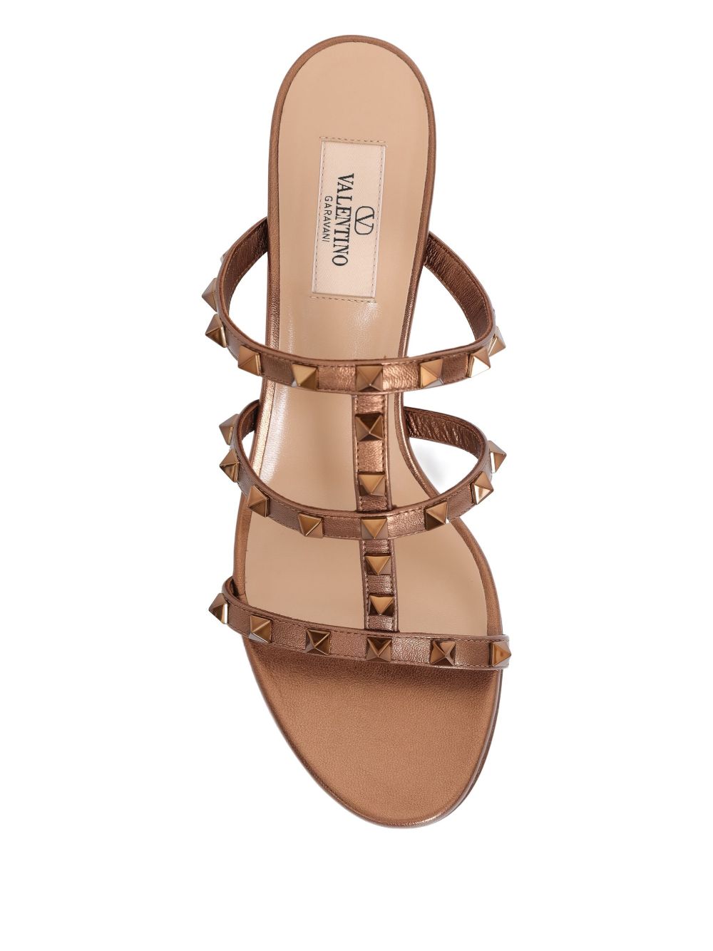 Valentino Garavani Rockstud Leather Sandals - Brown