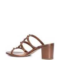 Valentino Garavani Rockstud Leather Sandals - Brown