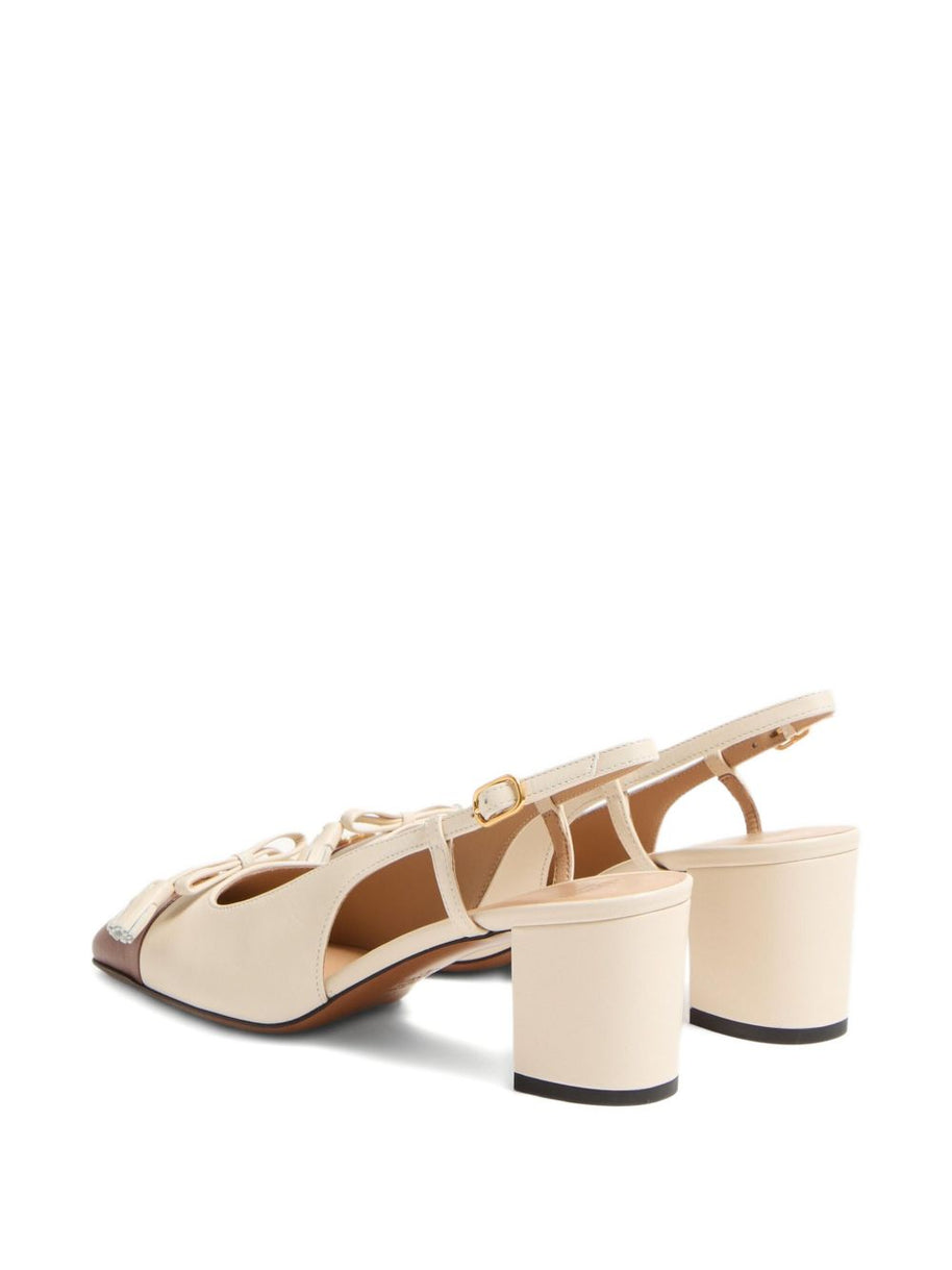 Valentino Garavani Valet Du Roi Leather Pumps - White