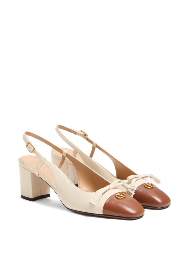 Valentino Garavani Valet Du Roi Leather Pumps - White