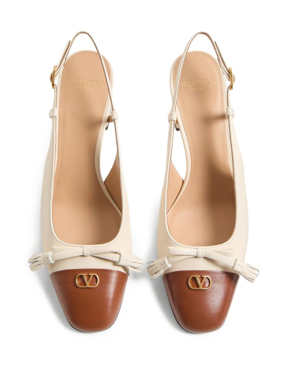 Valentino Garavani Valet Du Roi Leather Pumps - White