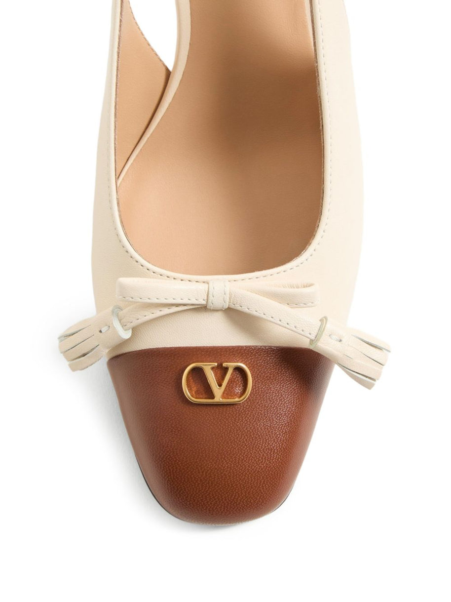 Valentino Garavani Valet Du Roi Leather Pumps - White