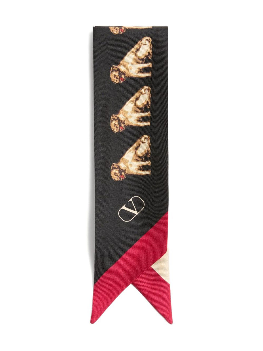 Valentino Garavani Scarf Bandeaux Petit Charles In Silk