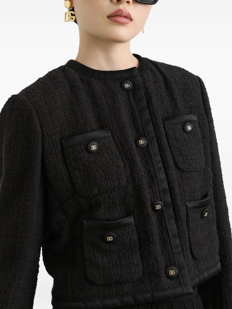 Dolce & Gabbana Cotton Blend Jacket - Black