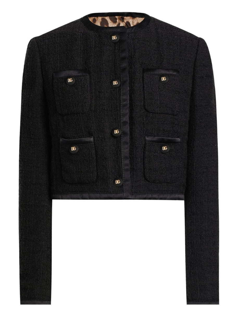 Dolce & Gabbana Cotton Blend Jacket - Black
