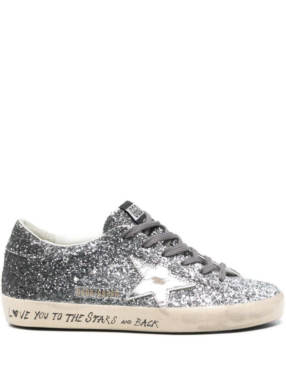 Golden Goose Super-Star Leather Sneakers - Silver