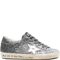Golden Goose Super-Star Leather Sneakers - Silver