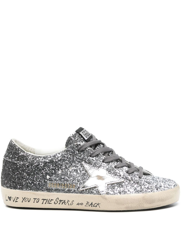 Golden Goose Super-Star Leather Sneakers - Silver
