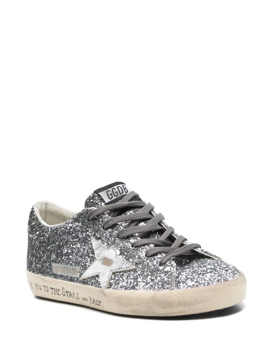 Golden Goose Super-Star Leather Sneakers - Silver