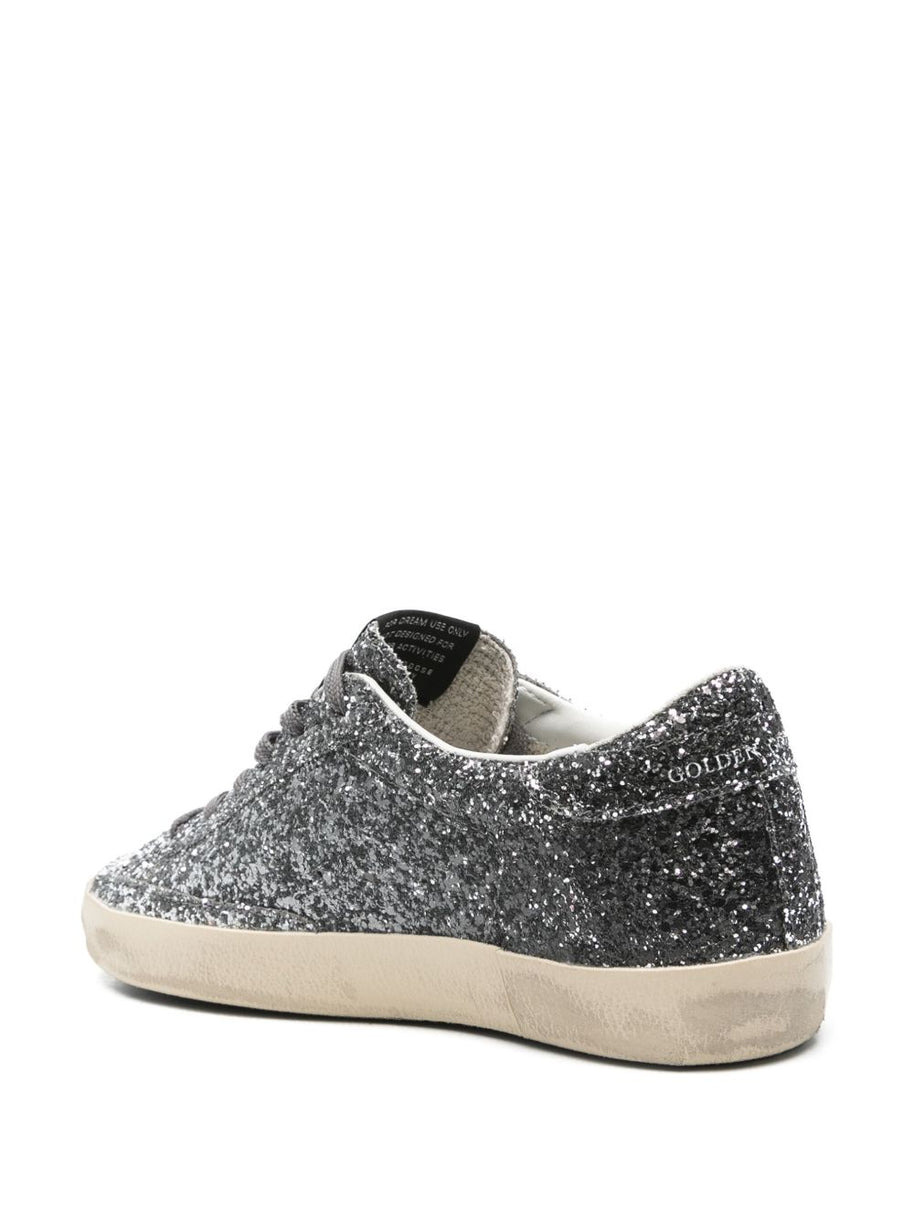 Golden Goose Super-Star Leather Sneakers - Silver