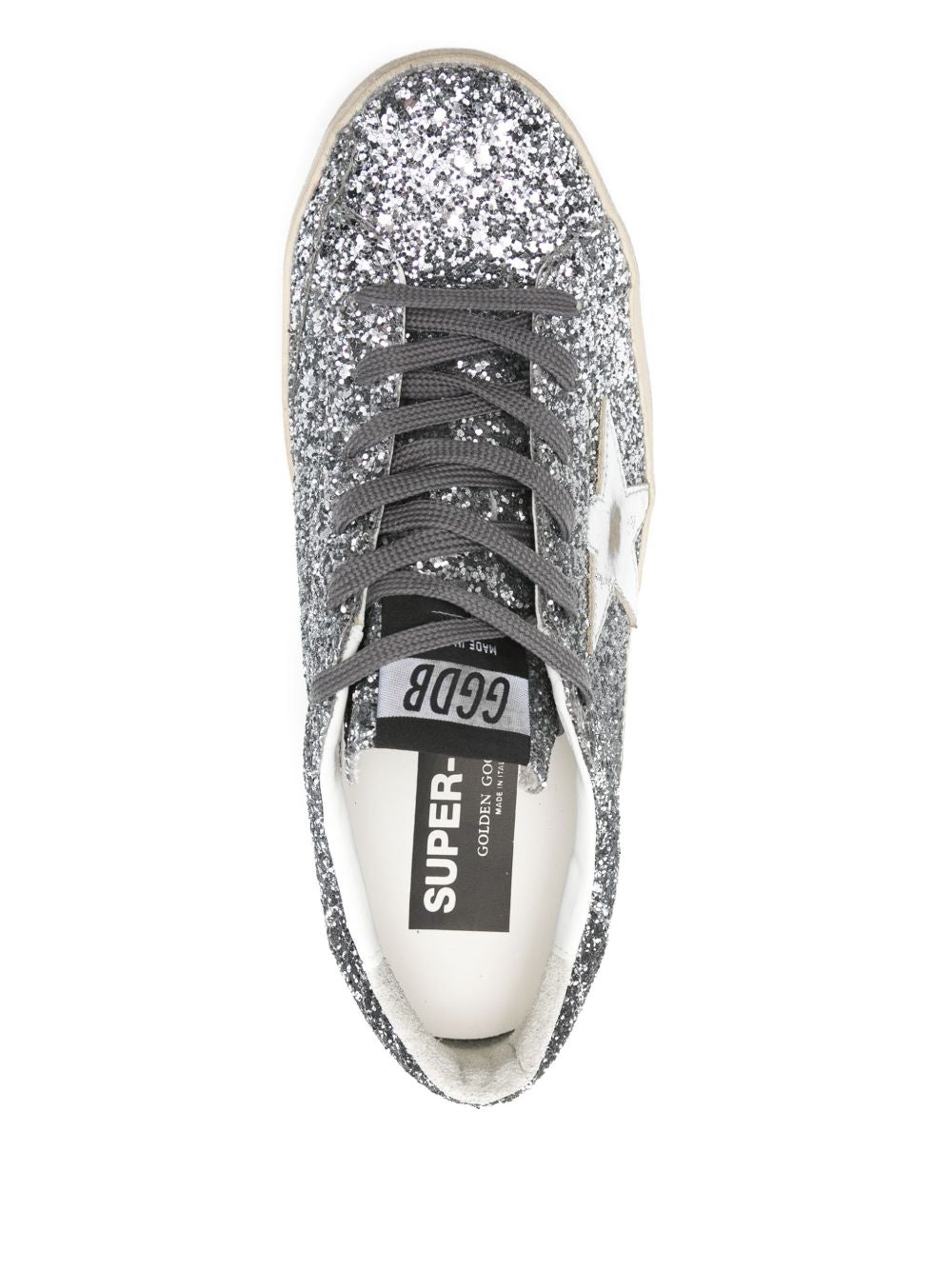 Golden Goose Super-Star Leather Sneakers - Silver