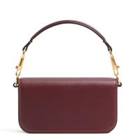 Valentino Garavani Locò Small Leather Shoulder Bag - Bordeaux