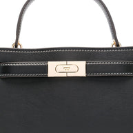 Tory Burch Lee Radziwill Small Leather Handbag - Black