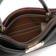 Tory Burch Lee Radziwill Small Leather Handbag - Black