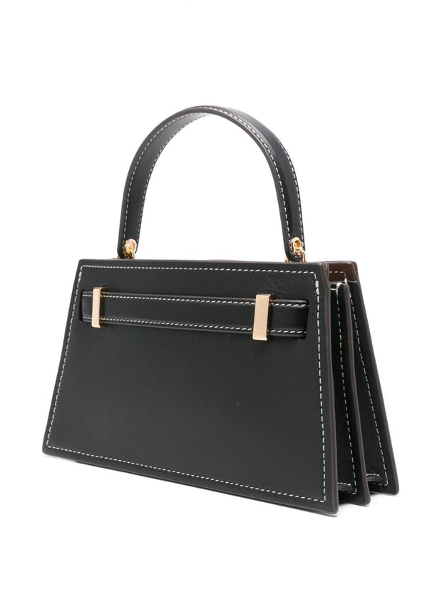 Tory Burch Lee Radziwill Small Leather Handbag - Black