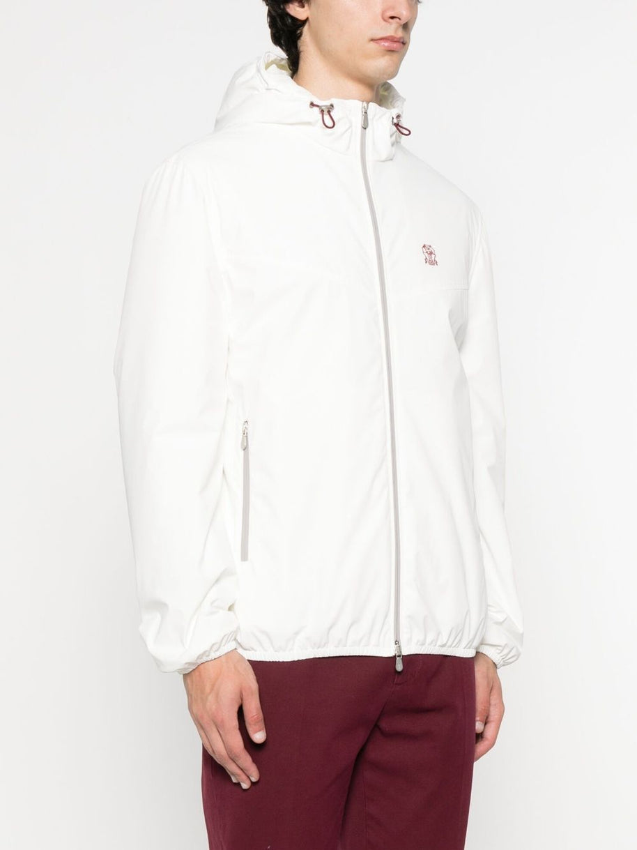 Brunello Cucinelli Nylon Blouson Jacket - White
