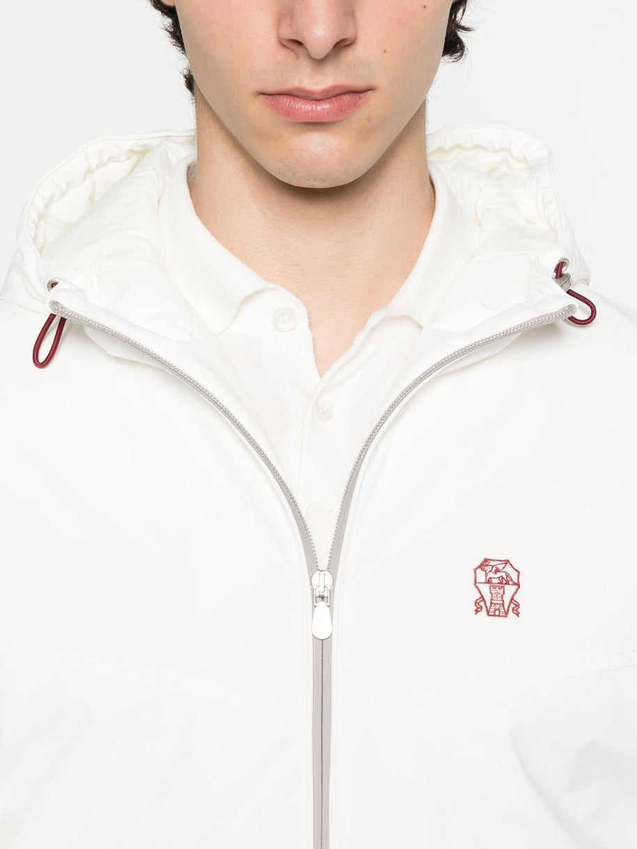 Brunello Cucinelli Nylon Blouson Jacket - White