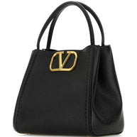 Valentino Garavani Alltime Medium Leather Handbag - Black