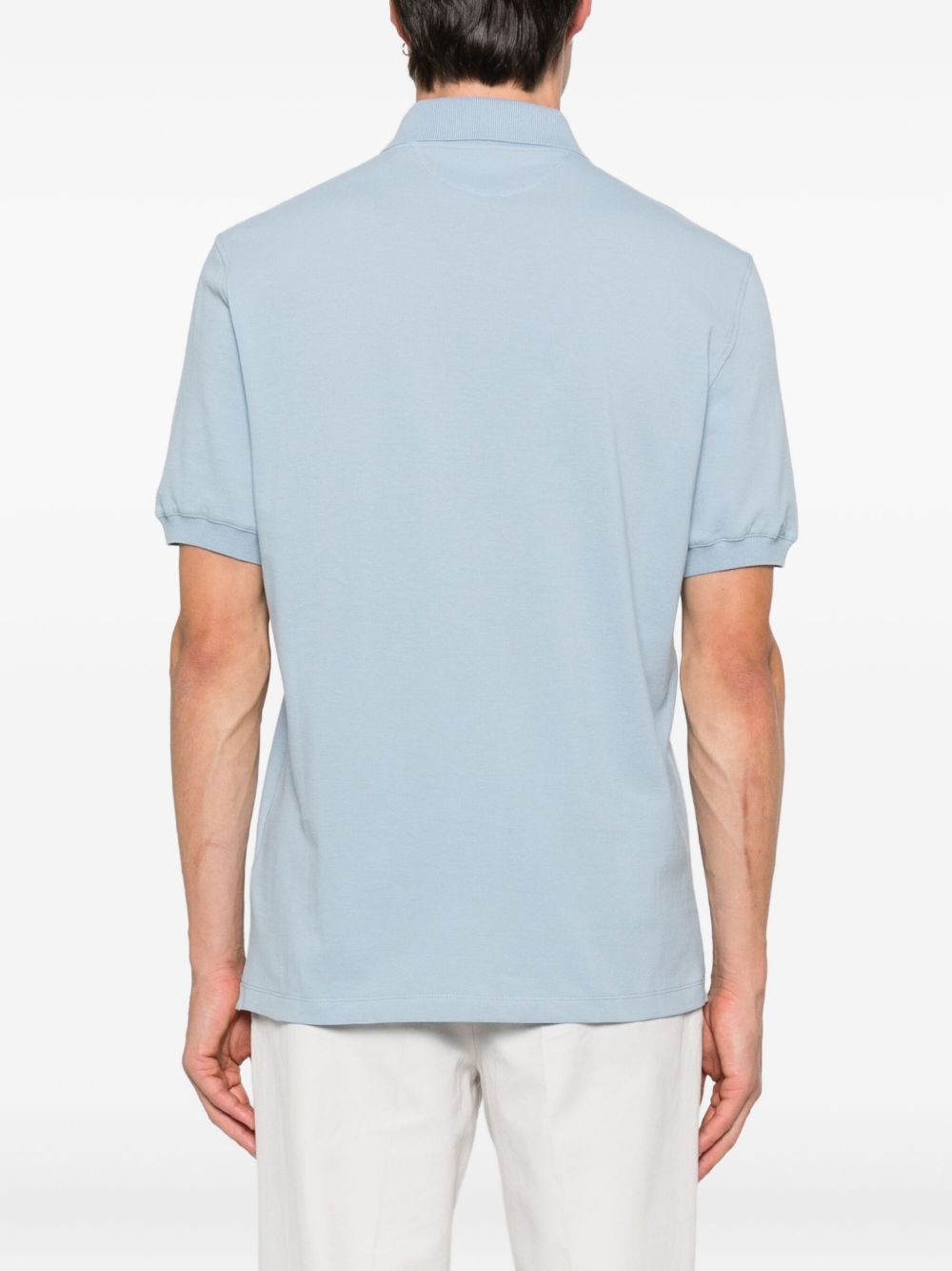 Brunello Cucinelli Cotton Polo Shirt - Clear Blue