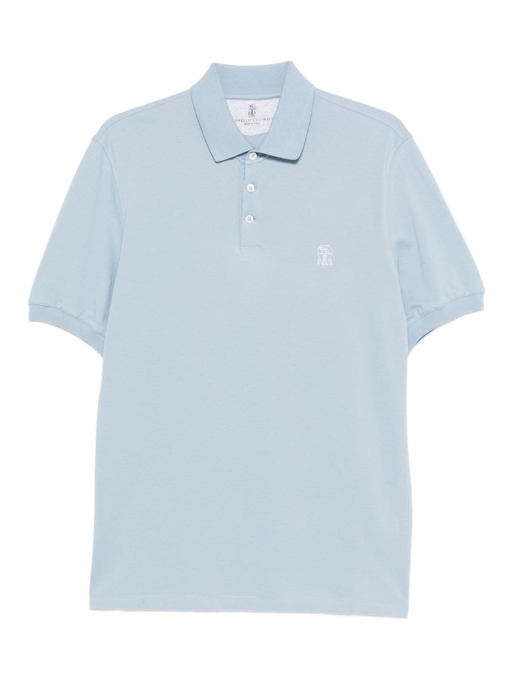 Brunello Cucinelli Cotton Polo Shirt - Clear Blue