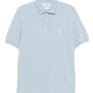 Brunello Cucinelli Cotton Polo Shirt - Clear Blue