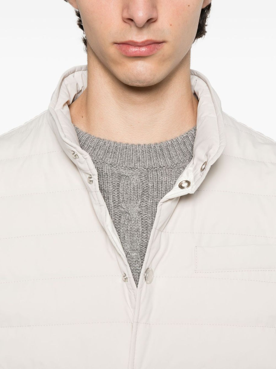 Brunello Cucinelli Nylon Down Vest - White