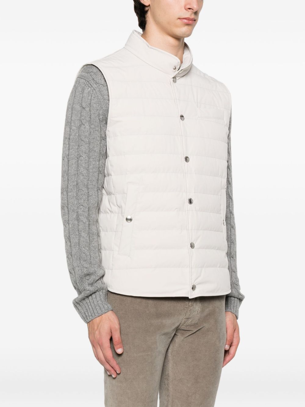 Brunello Cucinelli Nylon Down Vest - White