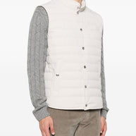 Brunello Cucinelli Nylon Down Vest - White