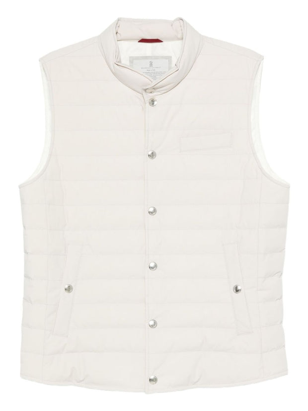 Brunello Cucinelli Nylon Down Vest - White