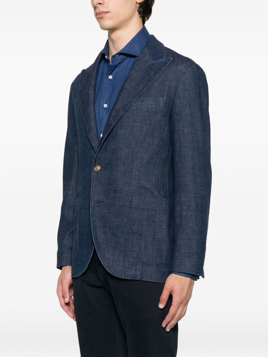 Brunello Cucinelli Denim Single-breasted Jacket - Blue