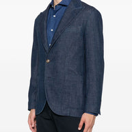 Brunello Cucinelli Denim Single-breasted Jacket - Blue
