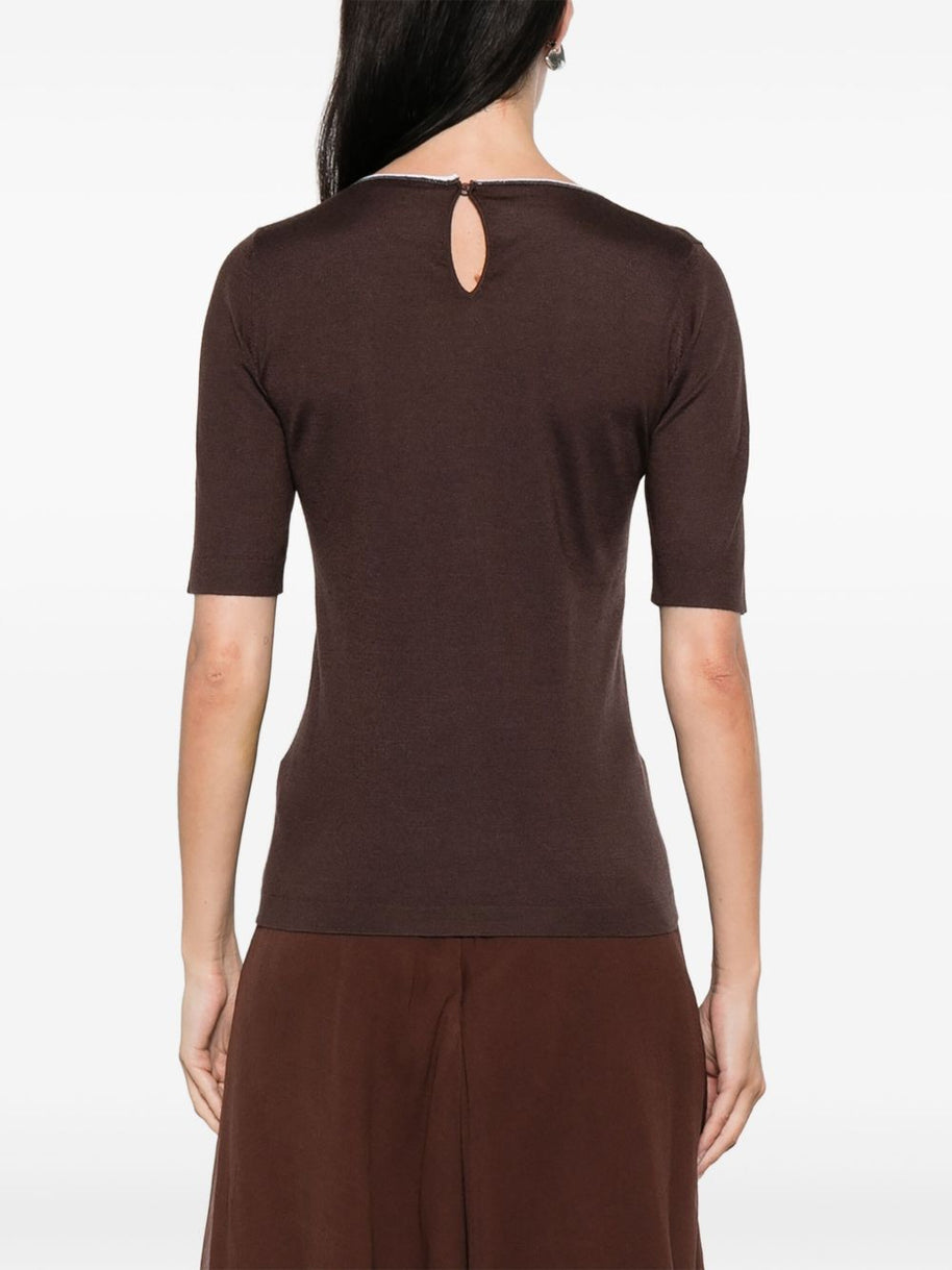 Brunello Cucinelli Cashmere And Silk Sweater - Brown