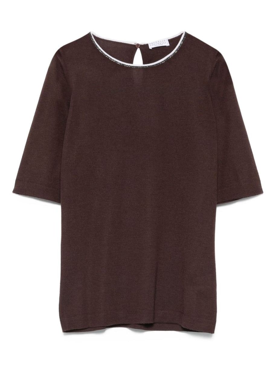 Brunello Cucinelli Cashmere And Silk Sweater - Brown
