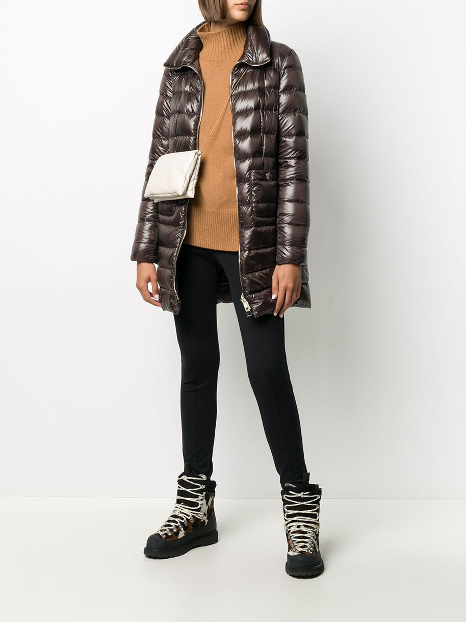 Herno Maria Midi Down Jacket - Brown
